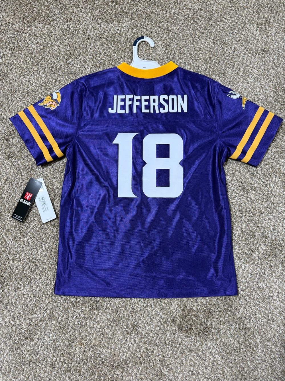 Kids NFL Minnesota Jersey -Jefferson -Kids Large 12/14